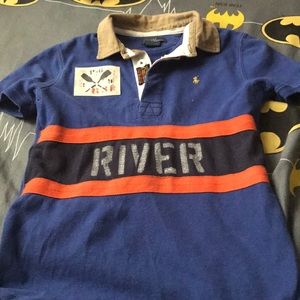 Blue polo shirt boys size 7